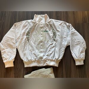 HIDDEN.NY Nylon Jacket White Green Past Present Future Size L